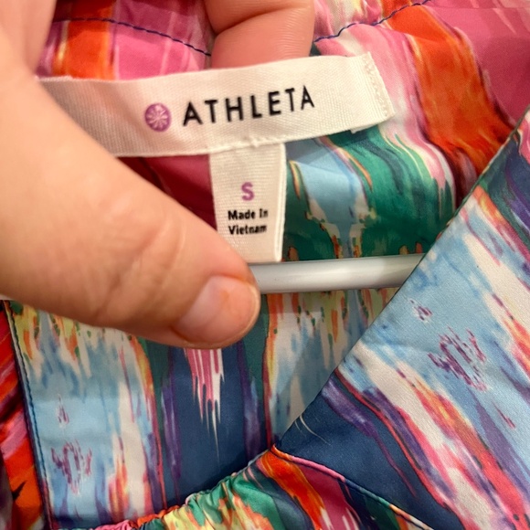 NWT Athleta Martinique Ikat Faux Wrap Day Dress Size Small - Picture 4 of 9